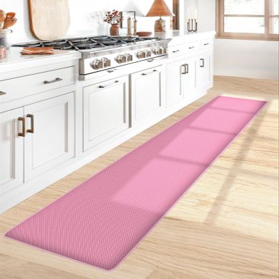 AUTODECO 17"x95" Runner Rug for Hallway and Bedroom Perfect for Sofa Front, Bedside, and Bed Foot - Non-Slip Waterproof Floor Mat Carpet, Watermelonred