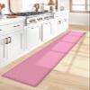 AUTODECO 17"x95" Runner Rug for Hallway and Bedroom Perfect for Sofa Front, Bedside, and Bed Foot - Non-Slip Waterproof Floor Mat Carpet, Watermelonred view 1