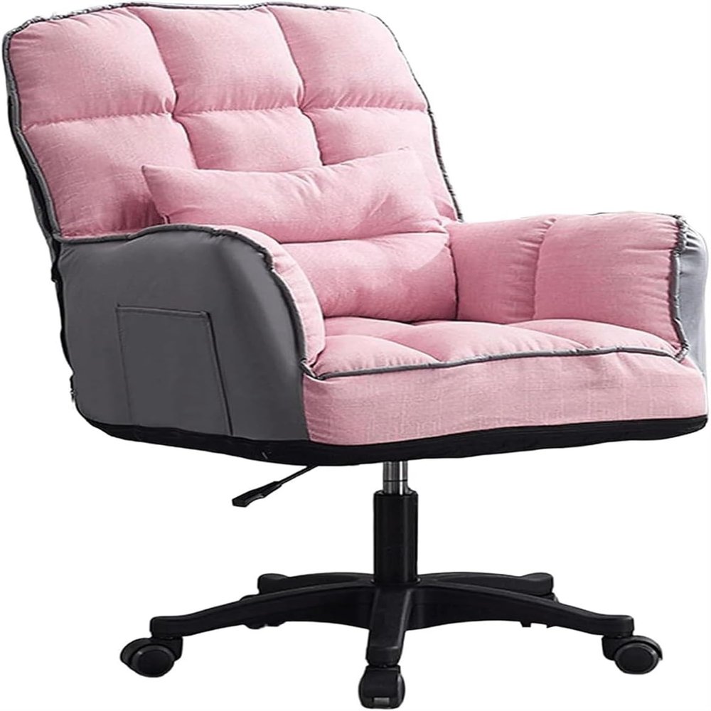 SoOSSN Office Chair High Back 360 Swivel Desk Chairs with Wheels Office Desk Chair Height Adjustable Ergonomic Office Chair(Color:Pink)