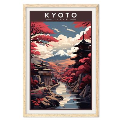 01September Kyoto Poster, Kyoto Print, Japan Wall Art, Japan Poster, Travel Poster, Vintage Travel Posters, Travel Wall Art, Japan Gift, Travel Print, Travel Gift (UNFRAMED), 18x24
