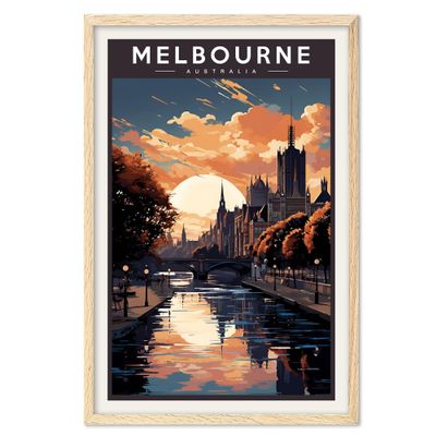 01September Melbourne Poster, Melbourne Print, Australia Wall Art, Australia Poster, Travel Poster, Vintage Travel Posters, Travel Wall Art, Australia Gift, Travel Print, Travel Gift (UNFRAMED)