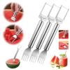 2-in-1 Stainless Steel Fruit Cutter Watermelon Cutter Watermelon Slicer,2024 Upgrade Watermelon Cutter Tool,Watermelon Cutting Cutter Slicer Tool Fruit Cutter for Kitchen Camping Gadget Gifts (3PCS) view 1