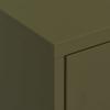 Homgoday Home Furniture Cabinet Olive Green 80 x 35 x 101.6 cm in Steel, Space-Saving Cabinets, Kitchen Cabinet, Living Room, Kitchen Cabinet, Living Room, Sideboard view 2