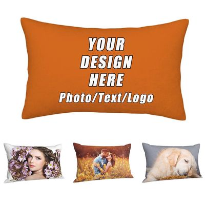 CLOAZKU Custom Pillow Cases with Two-Sides Designed Picture Text, Customized Photo Pillow Covers Polyester Velvet, Gifts for Boyfriends Girlfriends, Chocolate, 14"x20"