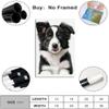 JYzymuth Border Collie Dog Wall Art Canvas Painting Prints Cute Picture Animal posters Kids Bedroom Living Room Pet Lovers Painting decor 12x18inch Unframed view 2