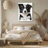 JYzymuth Border Collie Dog Wall Art Canvas Painting Prints Cute Picture Animal posters Kids Bedroom Living Room Pet Lovers Painting decor 12x18inch Unframed view 4