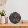 bisibuy Dragonflies Wall Clock Decorative Round 9.84 Inch Decorative Wall Clocks Battery Operated for Kitchen Living Room Bedroom Bathroom Office Home Decor view 2