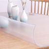 HomeLoft Basics Round Clear PVC Tablecloths Waterproof Round Plastic Table Protector Anti-Hot Table Mat Thickness 2Mm Transparent Tablecloths Frosted Round Table Cover Protector,Frosted,95cm/37in view 1