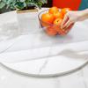 HomeLoft Basics Round Clear PVC Tablecloths Waterproof Round Plastic Table Protector Anti-Hot Table Mat Thickness 2Mm Transparent Tablecloths Frosted Round Table Cover Protector,Frosted,95cm/37in view 2
