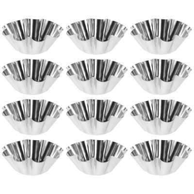 12pcs Tart Dish Tart Baking Pan Puto Molder Filipino Circle Stencil Small Tart Pans Metal Tart Molds Seasoning Bowl Egg Tart Pan NonHMIASFMK Stick Tart Pans Egg Tart Molds Steel Dessert