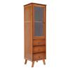 REHOUPTU Elegant Cabinet with Door and 3 Drawers, 11.4"D x 12.6"W x 43.3"H Large Capacity Storage Cupboard, Freestanding Kitchen Storage Cabinet (Single Door) view 1
