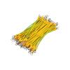JZRYQJGJ 5pcs Yellow-Green Photovoltaic Ground Cable Bridge Soft Copper Cable Distribution Box Machine Room Connection Cable 2.5/4/6 Square(Color:2.5mm square-100mm,Size:Hole 6mm) view 2