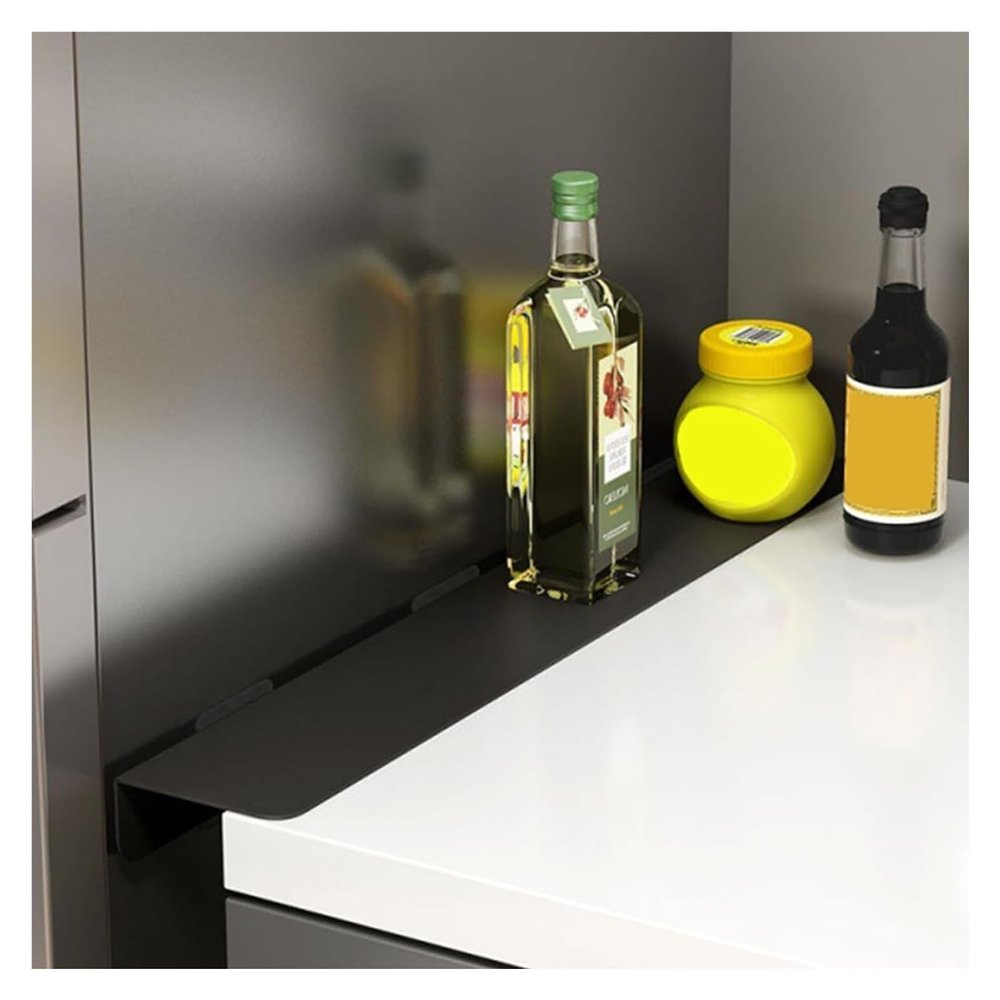 HomeLoft Basics Gap Covers Countertop Extension Board Kitchen Gap Barrier Narrow Gap Filler Extension Plate, Counter Range Gap Cover Board for Kitchen Bathroom(Size:60x10cm/24x4in), Black