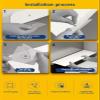HomeLoft Basics Gap Covers Countertop Extension Board Kitchen Gap Barrier Narrow Gap Filler Extension Plate, Counter Range Gap Cover Board for Kitchen Bathroom(Size:60x10cm/24x4in), Black view 3