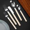 100 Pieces Green Silverware Set for 20 Luxury Beautifully Rivet Clamp Handle Flatware Set Elegant Tableware 18/10 Stainless Steel Cutlery Utensil Sets for Home Restaurant Sturdy Dishwasher Safe view 3