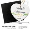 1 Year Anniversary Ornament, 1st Anniversary Decorations for Couple, 1st Wedding Anniversary Ornament Keepsake Sign - Heart Plaque - Christmas Ornament Gifts for Couple Her Him Wife Husband view 2