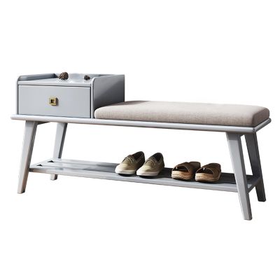 EKDJSN Shoe Storage Bench with Seat Cushion, Entryway Shoe Bench with Drawers, Hallway Bench with Shoe Storage Cabinet, Shoe Organizer for Living Room, Bedroom(Color:Gray)
