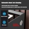 XNSHUNHOYN Smart Bedroom Nightstand with Fingerprint Lock and Adjustable LED Lights,Modern Bedside Cupboard with USB and Type-C Port, Wireless Charging Station and Speaker,Furniture Small Spaces Side view 3