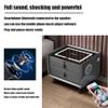 XNSHUNHOYN Smart Bedroom Nightstand with Fingerprint Lock and Adjustable LED Lights,Modern Bedside Cupboard with USB and Type-C Port, Wireless Charging Station and Speaker,Furniture Small Spaces Side view 4