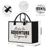 BQXS And So The Adventure Begins Tote Bag, Retirement Retired Gifts for Women Engagement Bridal Shower Wedding Gifts for Couples Bride Bridesmaids view 4