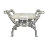 Bone Inlay floral Ottoman chair Grey, Bone inlay Roman Stool Grey, Bone inlay roman Chair Grey, Bone inlay furniture, Livingroom Furniture. view 1