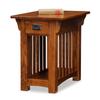HomeStock Solid Wood End Table with Drawer - Living Room & Bedroom Side Table - Medium Oak Finish 17 Inches view 1