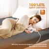 Heated Mattress Pad Full Size,Electric Mattress Pad with Preheat Functions,Bed Warmer with 12 Heat Settings Controller & 1-12 Hours Auto Shut Off,Machine Washable (54"x75",White) (54"x75",Grey) view 3