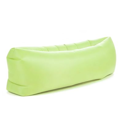 ZAWELIYO Inflatable Sofa, Waterproof Sofa, Double Inlets Design Foldable, Prevent Leakage Inflatable Lounger Couch for Travel, Camping, Hiking (Green)