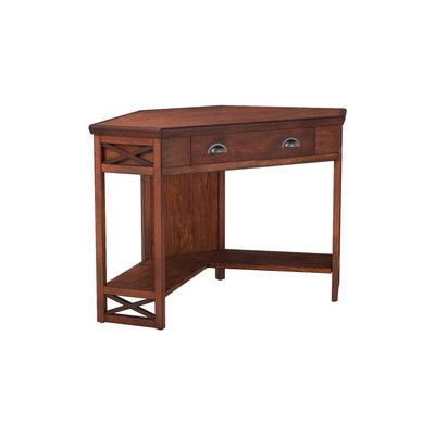 HomeStock Corner Computer Desk - Writing & Laptop Desk, Modern Study Table, Oak Finish, 20" D x 48" W x 30.25" H