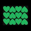 MECCANIXITY Glow in The Dark Heart Decals Decor Green Wall Stickers for Ceiling Bedroom Bedding Room 1 Set view 4