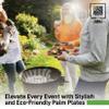 2 ZEBRAZ Premium 7 Palm Leaf Disposable Plates  Set of 50, Heavy-Duty Appetizer Plates, Compostable & Microwave Safe, Natural Plastic Alternative for Parties & Desserts view 4