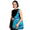 Nanobag Ultralight Foldable Tote for Women & Men, Reusable Grocery & Travel Bag, Packable Collapsible Compact Market Essential (Standard Blue Waves) view 2