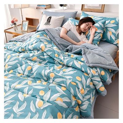 MCOSU Quilted Bedspread Throw King Size Double Single Air-Conditioning Quilts for All Season Lightweight Embossed Pattern Quilt Coverlet Comforter Set, Reversible Bedding Set(Color:Y,Size:70x78in)