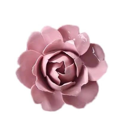 AMERRY Camellia,2.76"" Ceramic Dcor Flowers Wall Art,3D Wall Hanging DecorativeHandmade 3D Wall Art Hanging Sculpture Porcelain Flower Wall Dcor for HomeHallwayLiving RoomBedroomOffice (Pink)