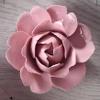 AMERRY Camellia,2.76"" Ceramic Dcor Flowers Wall Art,3D Wall Hanging DecorativeHandmade 3D Wall Art Hanging Sculpture Porcelain Flower Wall Dcor for HomeHallwayLiving RoomBedroomOffice (Pink) view 3