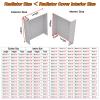 White Waterproof Four Side Heater Sheltering Decorative Cover - 24 27 30 36 39 40 47 inch Tall for Home/Apartment/Office - Against The Wall Radiator Cover Cabinet Shelf view 2