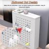 White Waterproof Four Side Heater Sheltering Decorative Cover - 24 27 30 36 39 40 47 inch Tall for Home/Apartment/Office - Against The Wall Radiator Cover Cabinet Shelf view 4
