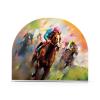 ALAZA Horse Racing Watercolor Napkin Holder Clear Acrylic Tissue Paper Dispenser for Dining Room Table Kitchen Bathroom view 2