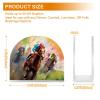 ALAZA Horse Racing Watercolor Napkin Holder Clear Acrylic Tissue Paper Dispenser for Dining Room Table Kitchen Bathroom view 3