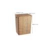 GTEFSWS Trash Cans Trash Can Woven Basket Wastebasket Rectangular Garbage Container Bin with Handles for Bathrooms, Home Offices Recycle(Size:Dark Brown) view 2
