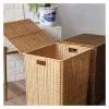 GTEFSWS Trash Cans Trash Can Woven Basket Wastebasket Rectangular Garbage Container Bin with Handles for Bathrooms, Home Offices Recycle(Size:Dark Brown) view 4