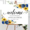 Welcome To Our Wedding Sign, Welcome Wedding Sign With Stand, Wedding Signs, Wedding Entrance Sign, Flower Custom Wedding Sign, Wedding Signs For Ceremony, Welcome Sign for Indoor and Outdoor Use view 1