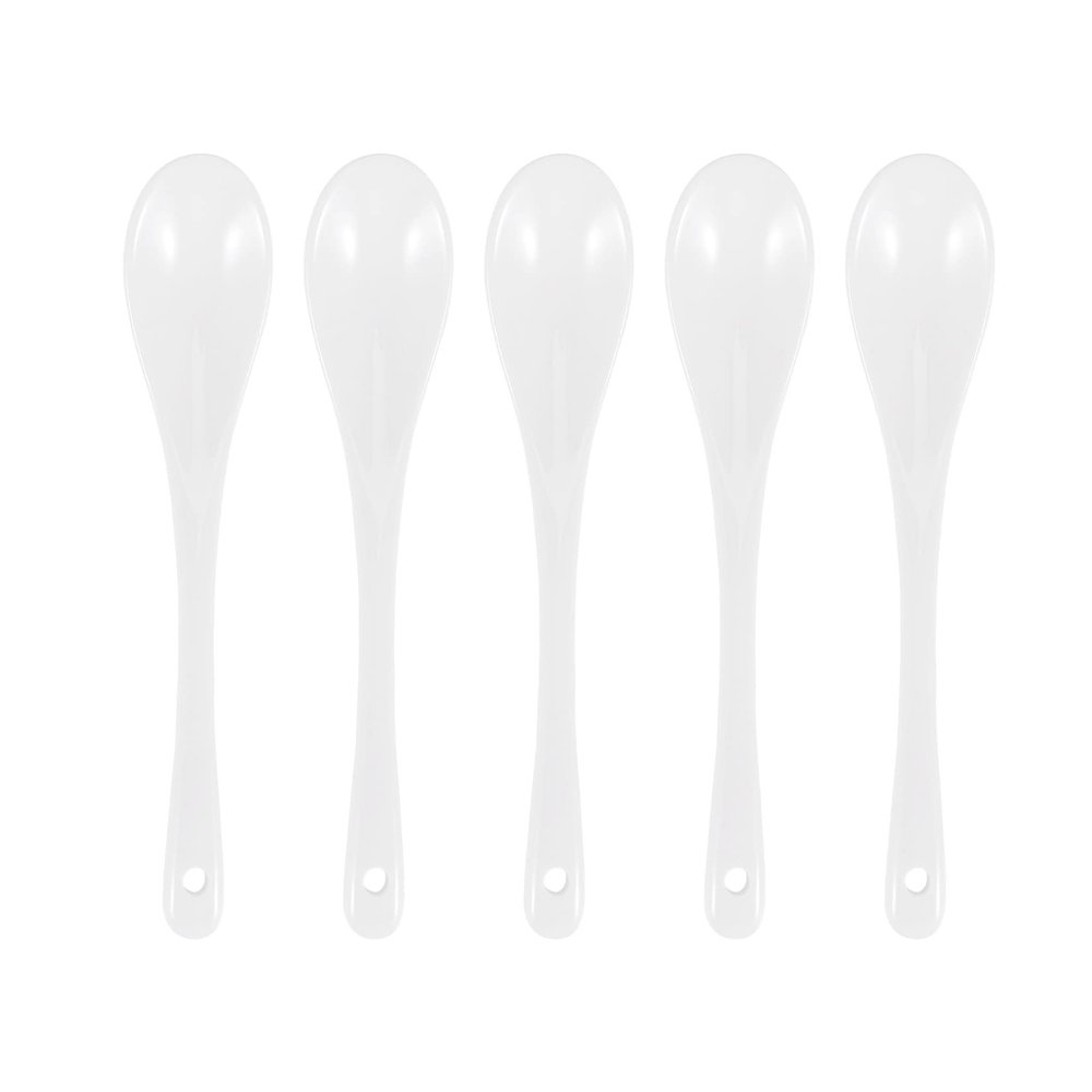 Kqcibz Set of 5 Ceramic Spoon Teaspoon Spoon Jam Honey