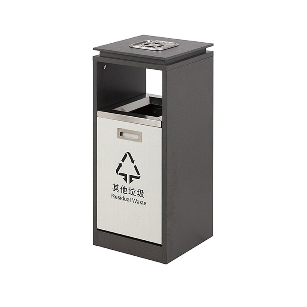 GLigeT Garbage Cans Stainless Steel Top Ashtray Trash Can Hotel Trash Can Hotel Elevator Entrance Ashtray Outside Trash Bin(Color:A-05A)