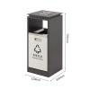 GLigeT Garbage Cans Stainless Steel Top Ashtray Trash Can Hotel Trash Can Hotel Elevator Entrance Ashtray Outside Trash Bin(Color:A-05A) view 2