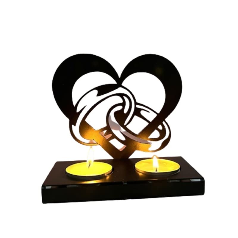 ZMQJEQANBG Display Candelabra Metal Stand Wedding Candle Holder Romantic Love Stand Decoration Candle Holders