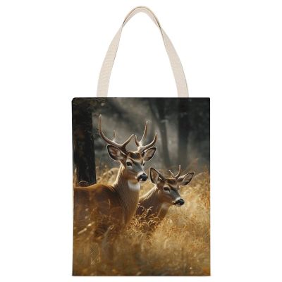 YKUDBN Versatile Tote Bag, Nature Wild Animal Deers Print All-purpose Tote Bag Canvas Tote Bag Fashion Canvas Bag Multipurpose Canvas Bag, 35*45cm