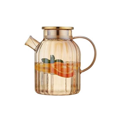 BABETRUE Cold Water Kettle Cold Kettle Glass Kettle Large Capacity Household Teapot Juice Summer Ice Drinking Kettle Water Kettle