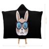 Bunny Rabbit Wearable Hooded Blanket Warm Cozy Blanket Oversized Throw Cape for Bed Sofa 60"x80" view 2
