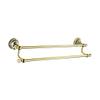 Beautiful in-Wall Brass Golden Bathroom Accessories Set Decorative Flower Ceramic Bathroom Sets Soap Holder Towel Shelf,1 view 3